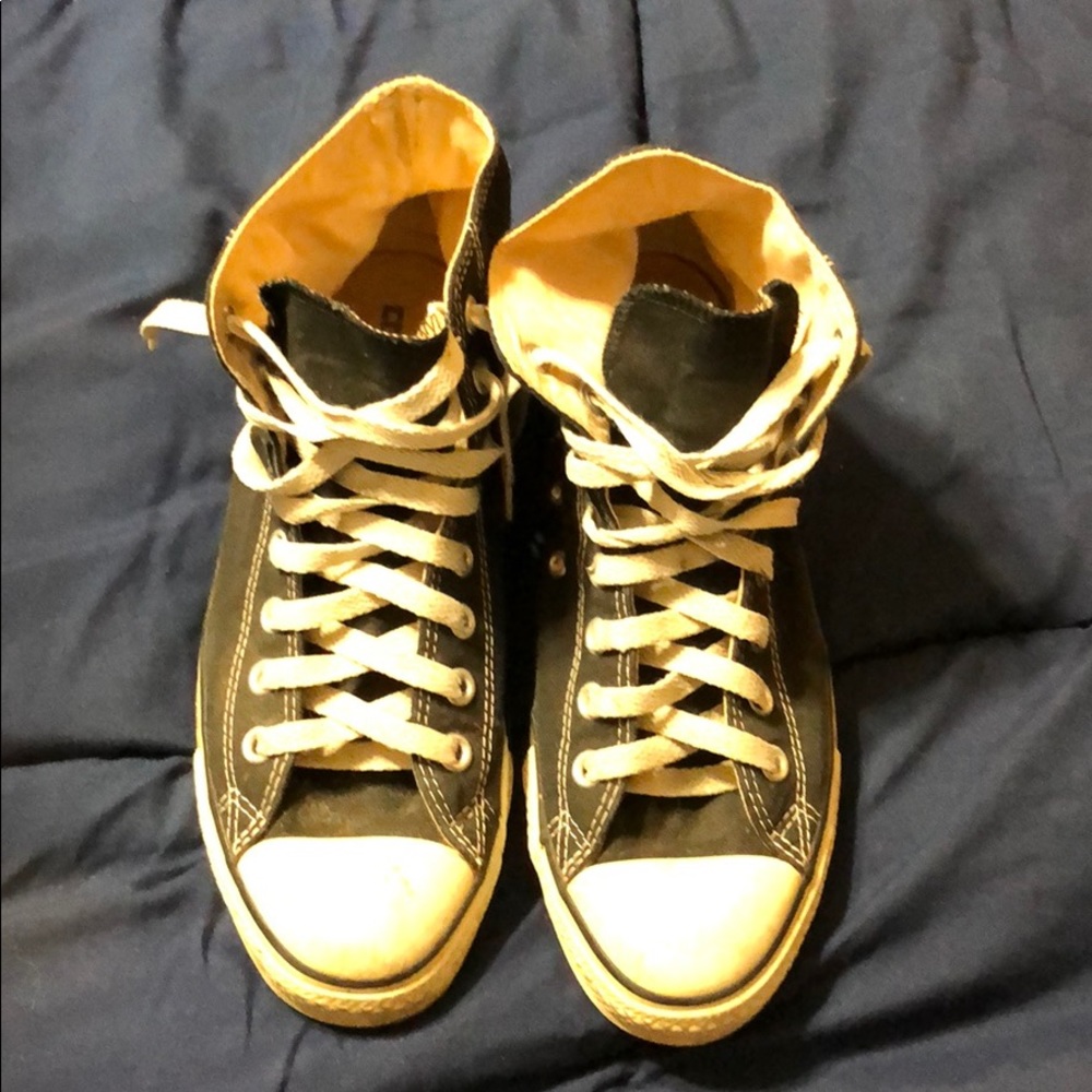 Black high top canvas Converse All Star Chucks